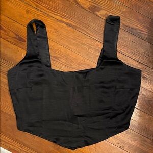 Forever 21 Satin Black Tank Top